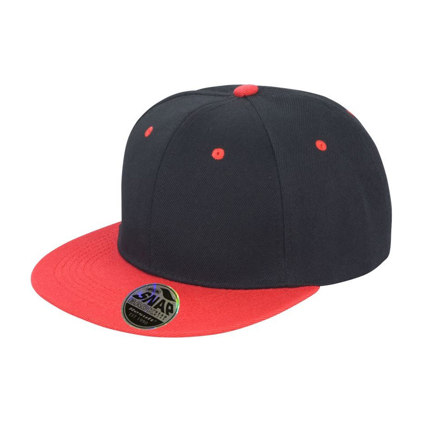 RC082X-BRONX ORIGINAL FLAT PEAK SNAP BACK DUAL COLOUR CAP